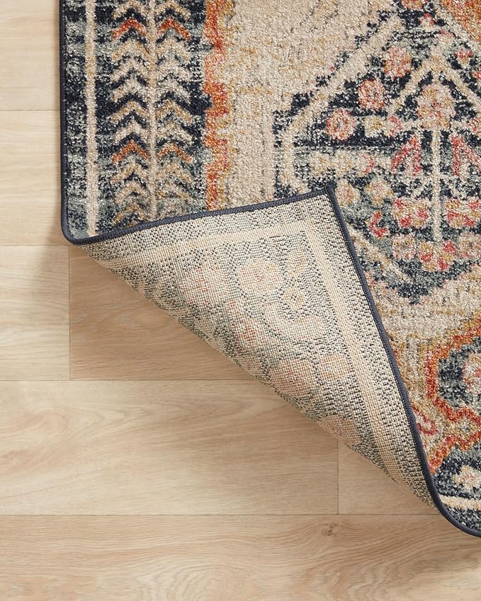 Loloi Jocelyn Collection JOC-05 Navy/Multi 9'-6" x 12'-6" .38" Thick Area Rug