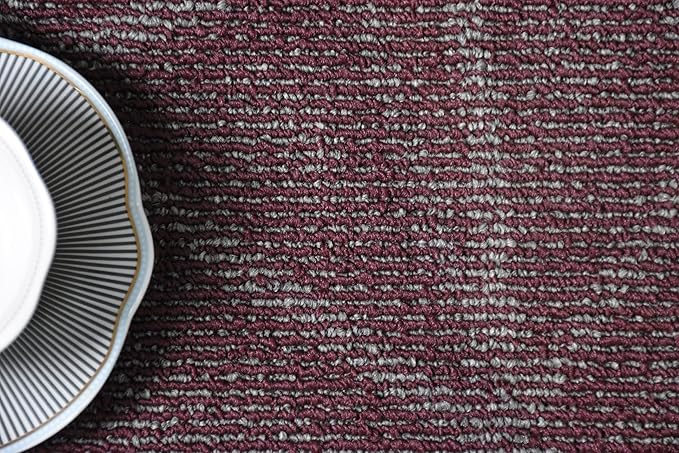 Furnish my Place Geometrical Pattern Indoor/Outdoor Refine Burgundy Abstract Area Rug, Doorway Mat, Contemporary Rug for Living Room, Entryway, Made in USA - 2' x 4' Oval