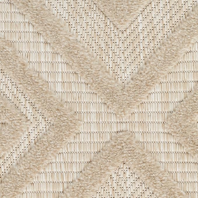 Nourison Home Versatile Cream 5' x 7' Area Rug - Easy Clean, Non Shedding, Bed Room, Living Room, Dining Room, Kitchen (5' x 7')