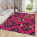 6x8 Rug Non Silp - Southwestern Rugs for Living Room, Ethnic Vintage Floral Medallion Low Pile Machine Washable Area Rugs for Bedroom, Southwestern Carpet House Decor & Gifts