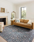 Loloi Rifle Paper Co. Maison Collection MAO-01 Nightingale Black 3'-0" x 3'-0" Round, .19" Pile Height, Accent Rug