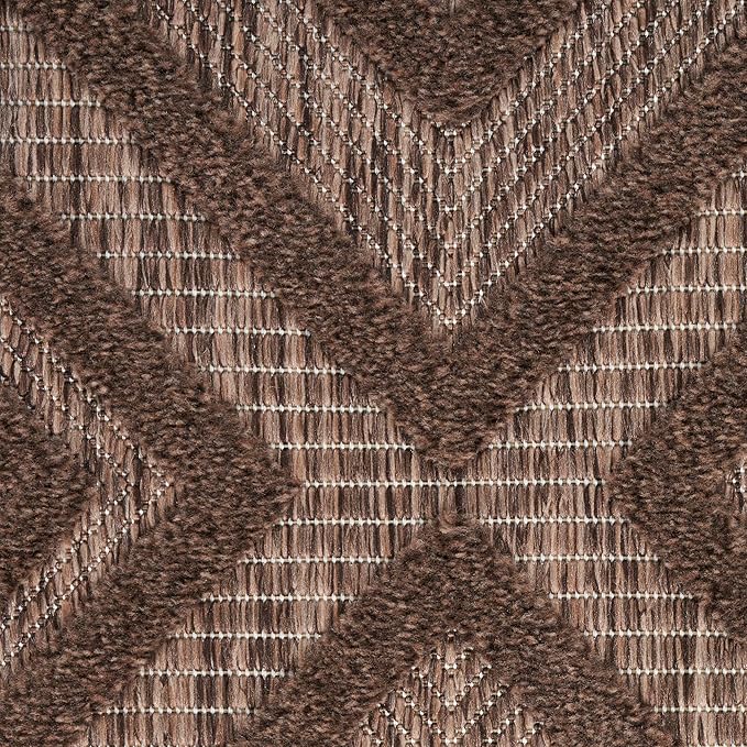 Nourison Home Versatile Brown 2'2" x 7'6 Area Rug - Easy Clean, Non Shedding, Bed Room, Living Room, Dining Room, Kitchen (8' Runner)