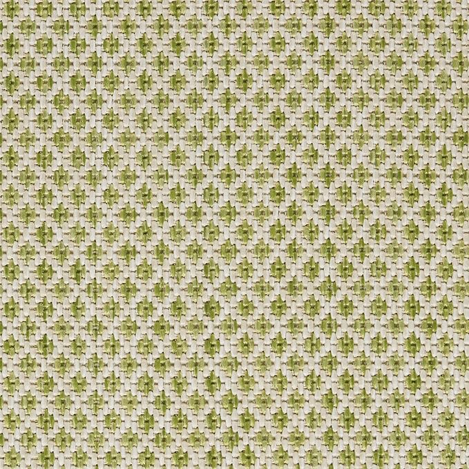 Nourison Home Courtyard Ivory Green 4' x Round Area Rug - Easy Clean, Non Shedding, Bed Room, Living Room, Dining Room, Kitchen (4' x Round)