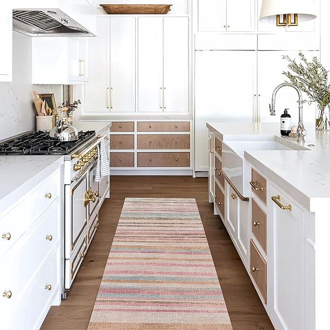 Fame Living Washable Area Rug. Modern Farmhouse. Vintage. Turkish. Bohemian. Distressed. Oriental. Traditional. Rugs for Living Room. Dining. Bedroom. Office. Entryway. Foyer. (865MM, 2'5" x 4'9")