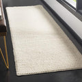 SAFAVIEH Natura Collection Runner Rug - 2'3" x 22', Ivory, Handmade Wool Blend, Textured Design, Ideal for Hallway, Bedroom, Foyer (NAT620A)