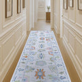 Fame Living Cream Oushak Runner Rug, Vintage Runners, Turkish, Eclectic, Floral, Pastel, Washable, Small Throw Rugs, Short Runner for Hallway, Entryway, Laundry, Bedroom, Kitchen, Bathroom, 2'5"x6'5"