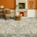 Washable Living Room Rug 6x9 - Sage Floral Nature Rugs for Bedroom, Dining Room Kitchen Table Rug for Under Table, Office, Stain Resistant Non-Slip Large - Sage Green