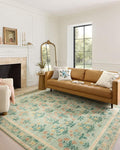 Loloi Rifle Paper Co. Eden Collection EDE-01 Mughal Rose Moss 2'-6" x 11'-6" Runner Rug feat. CloudPile™