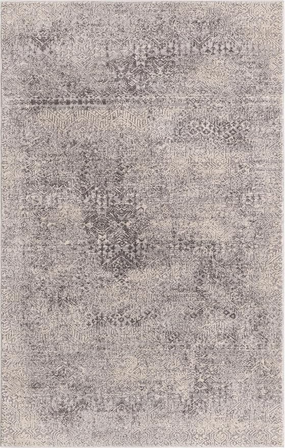 Unique Loom Finsbury Collection Area Rug - Sarah (3' 3" x 5' 3" Rectangle, Gray/ Ivory)