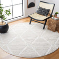 SAFAVIEH Marrakesh Collection Round Rug - 4' Round, Beige, Bohemian Design, Ideal for High Traffic Areas in Living Room, Bedroom & Dining Room (MRK517C-4R)