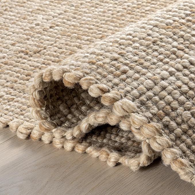 Rugs USA Palisades Marled Beige/Ivory, 5' x 8', Hand Woven, Marled, Tassel, Soft and Cozy, High Traffic, Stain Resistant, Easy Clean, Durable Area Rug for Bedroom, Living Room, Dining, Den, Foyer