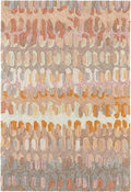 Dash & Albert Paint Chip Stone Hand Micro Hooked Wool Rug, 9.5 X 13.5 Feet, Multicolored/Browns Geometric Pattern