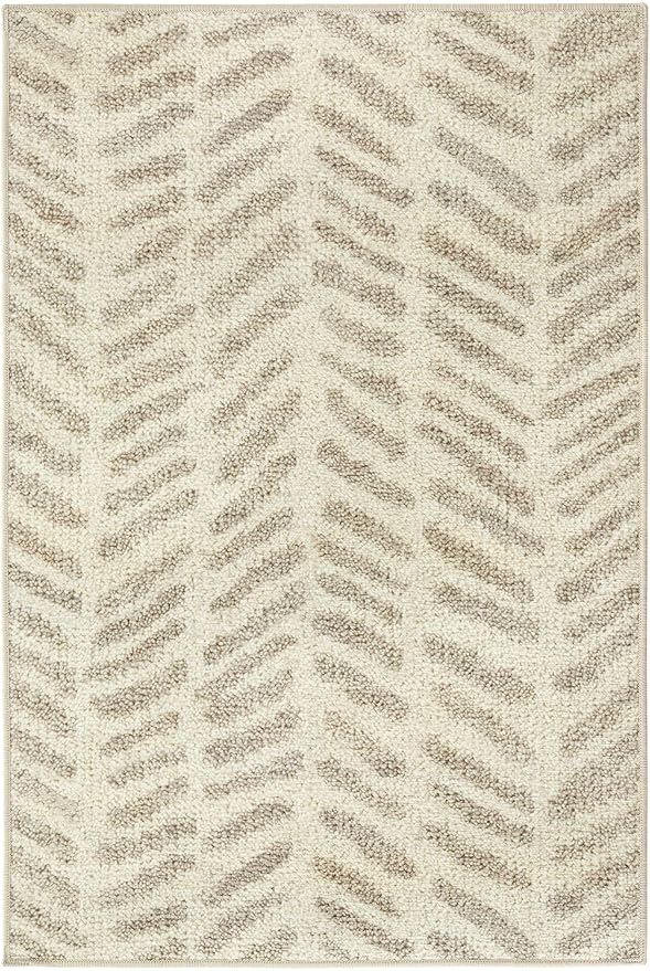 Dash & Albert Rowley Grey Machine Washable Rug, 3 X 5 Feet, Grey Graphic Pattern