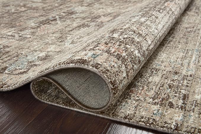 Loloi Magnolia Home by Joanna Gaines Millie Collection MIE-03 Charcoal/Dove 3'-6" x 5'-6", .25" Pile Height, Accent Rug
