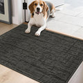 COSY HOMEER-Door-Mat Dirt Trapper Entryway Rugs 20"x32" Non Slip Washable Entrance Mats Absorbent Welcome Mat Low Profile Dog Door Mats for Front Back Doomats and Wet Shoes,Dark Grey