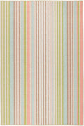 Dash & Albert Ana Ticking Aqua Machine Washable Rug, 8.5 X 11.5 Feet, Multicolored Stripe Pattern