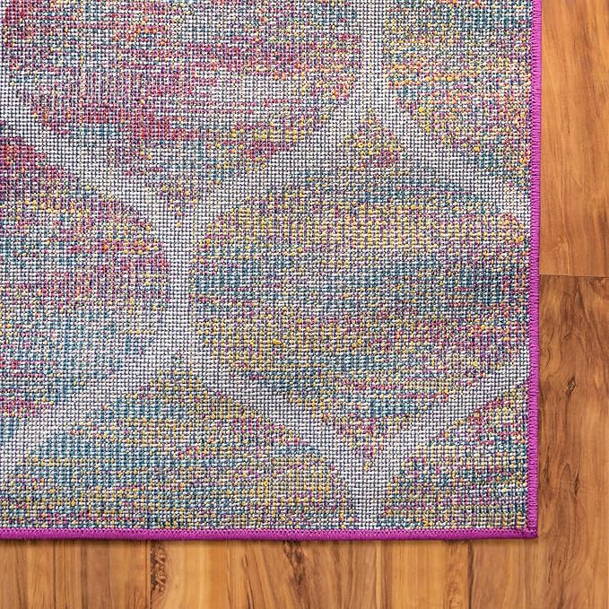Rugs.com Lattice Frieze Collection Rug – 8' x 11' Multi Medium Rug Perfect for Living Rooms, Large Dining Rooms, Open Floorplans