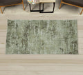 Ambesonne Modern Decorative Rug, Abstract and Grunge Composition of Splash Look Shaped Weathered Forms, Quality Carpet for Bedroom Dorm and Living Room, 2' 2" x 3' 7", Pale Green