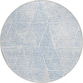 Addison Rugs Chantille ACN591 Denim 8' x 8' Indoor Outdoor Round Rug, Easy Clean, Machine Washable, Non Shedding, Bedroom, Living Room, Dining Room, Kitchen, Patio Rug