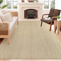 Collive Boho Rugs for Living Room 6x9 Tan, Washable Large Area Rug Braided Woven Cotton Bedrom Rug, Modern Floor Carpet Door Rugs for Nursery Room Office, Outdoor Rug for Patio Balcony Courtyard Decor