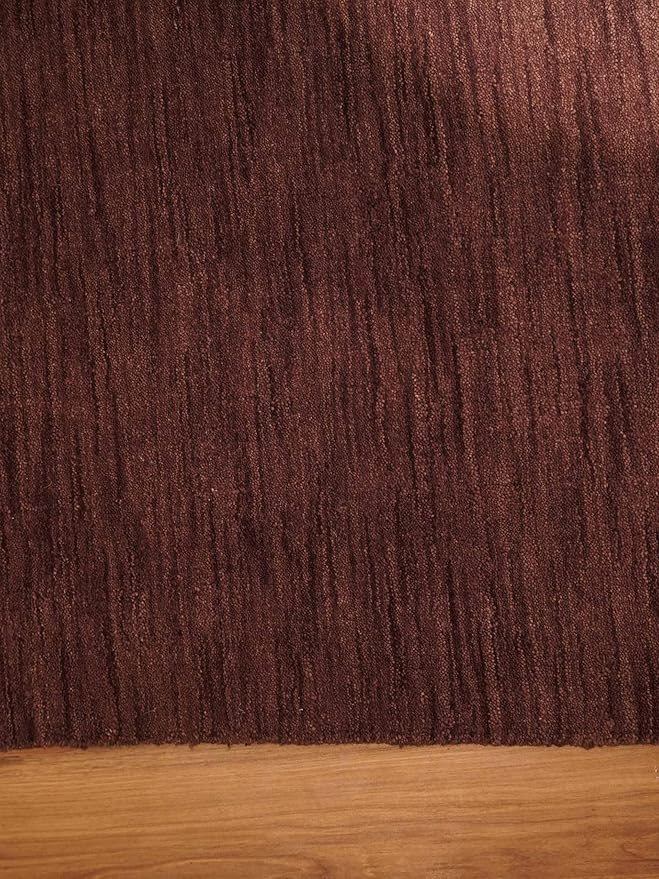 Rugsotic Carpets Hand Knotted Gabbeh Wool 9'x12' Area Rug Solid Purple L00111