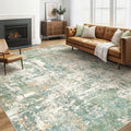 5x8 Area Rug Living Room: Washable Large Abstract Soft Green Rugs Stain Resistant Indoor Floor Non-Slip Accent Carpet for Men Modern Home Enthusiasts Aged 25-45 - Bedroom Office Playroom