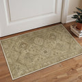 Bavni Clearance 2x3 Rugs for Entryway Indoor, Machine Washable Area Rug Non Slip, Vintage Distressed Throw Rugs, Ultra-Thin Small Entry Carpet, Low Pile Door Mat for Entrance, Bedroom, Bathroom, Brown
