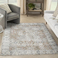 Nourison Home Astra Machine Washable Silver Taupe 5'3" x 7' Area Rug - Easy Clean, Non Shedding, Bed Room, Living Room, Dining Room, Kitchen (5' x 7')