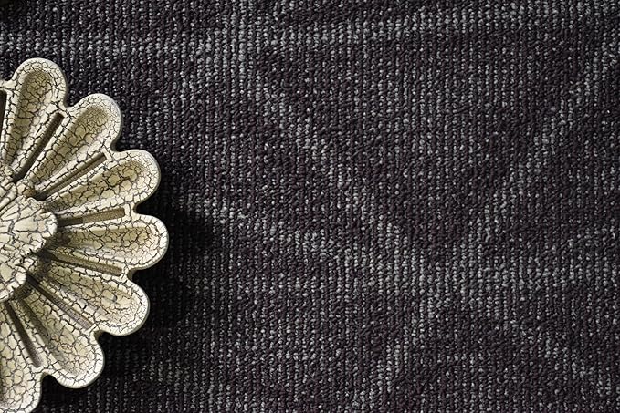 Furnish my Place Geometrical Pattern Indoor/Outdoor Refine Purple Rug, Abstract Area Rug, Runner Rug, Hallway Entry Carpet, Contemporary Rug for Living Room, Dining Room, Made in USA - 2' x 10'
