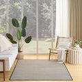 Nourison Home Courtyard Black White 5' x 7' Area Rug - Easy Clean, Non Shedding, Bed Room, Living Room, Dining Room, Kitchen (5' x 7')