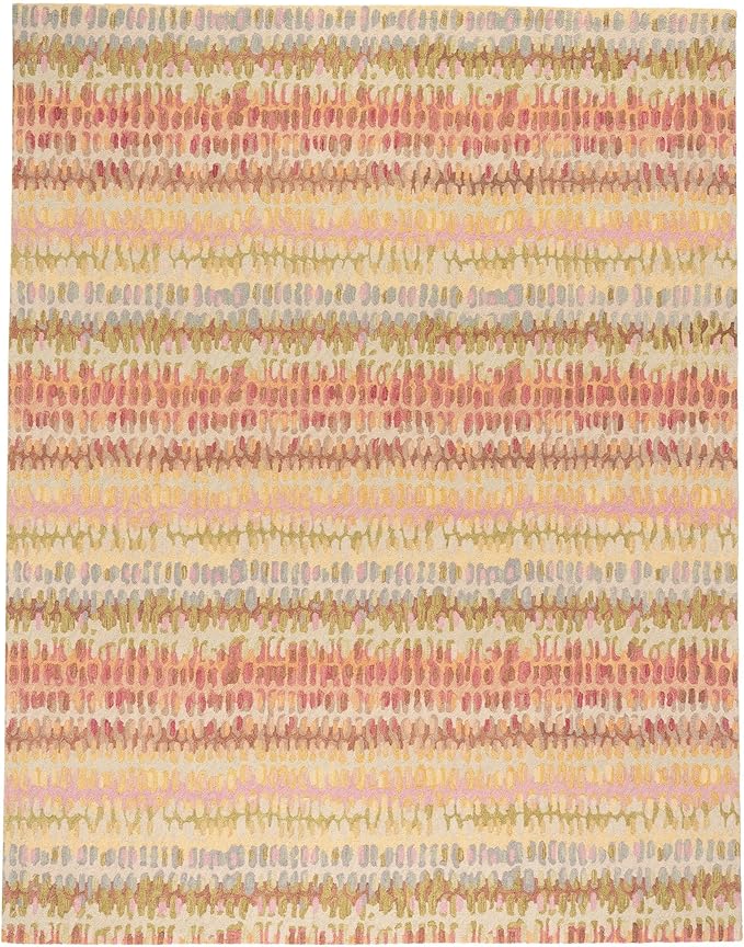 Dash and Albert Paint Chip Wool Area Rug - 2' x 3' Pastel Graphic Hand Micro Hooked Accent Rug - Durable, High Traffic Areas Hallway, Living Room, Stairs