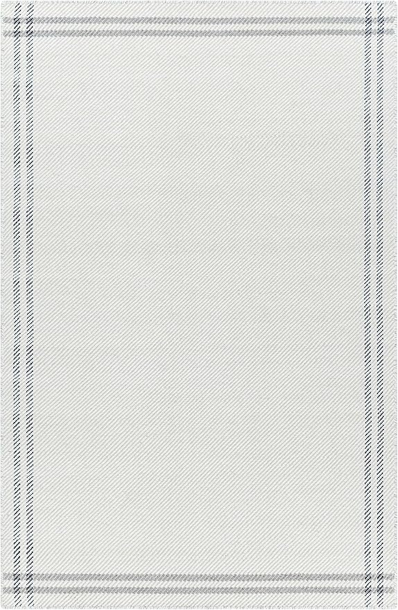 Mark&Day Wool Rugs, 4x6 Janmichael Cottage Light Silver/Charcoal Area Rug, Silver Grey Carpet for Living Room, Bedroom or Kitchen (3'6" x 5'6")