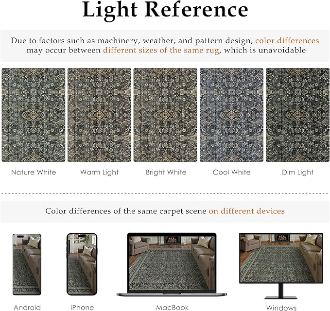 Area Rug 4x6 Black Vintage Washable Office Entryway Carpet Traditional Distressed Indoor Entry Soft Non Slip Small Door Mat Retro Low Pile Thin Rug for Kitchen Laundry Bedroom