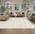 WITSHOCK Living Room Area Rugs 10x13: Soft Non-Slip Backing Washable Rugs Vintage Large Carpet for Bedroom Office Dining Room Kitchen Stain Resistant Home Decor Rug