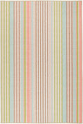 Dash and Albert Ana Ticking Machine Washable Area Rug - 2.5' x 8' Runner Aqua Stripe Washable Accent Rug - Durable, High Traffic Area Kitchen, Hallway, Bedroom