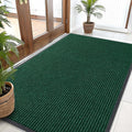 OLANLY Front Door Mat Indoor Outdoor Entrance, Waterproof Heavy Duty Doormat, Fade Resistant, Low Profile, Easy Clean Patio Porch Welcome Floor Mats for Entry, 59x30, Green