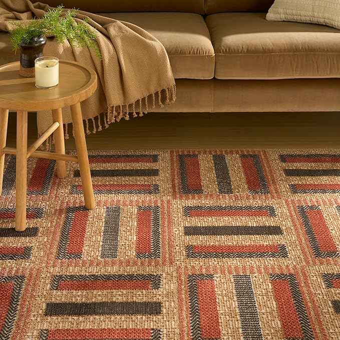 Nourison Home Nordic Multicolor 5' x 7' Area Rug - Easy Clean, Non Shedding, Bed Room, Living Room, Dining Room, Kitchen (5' x 7')