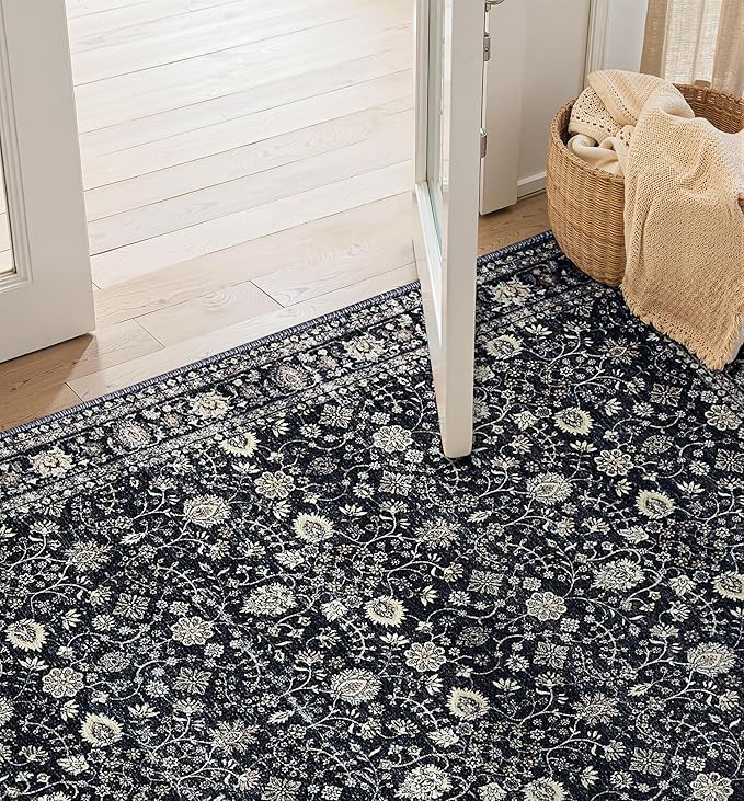 2x3 Rug,Boho Vintage Oriental Washable Rugs,Collapsible Area Rug for Bedroom, Entryway, Kitchen, Bathroom