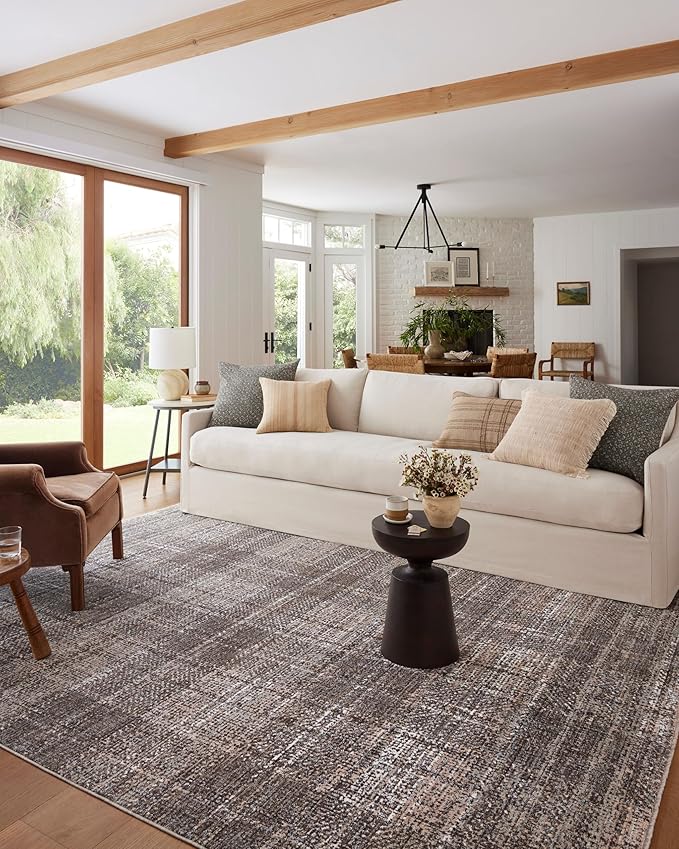 Loloi Angela Rose Ember Collection EMB-05 Graphite/Multi 5'-3" x 7'-6" Area Rug