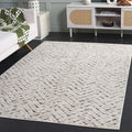 SAFAVIEH Adirondack Collection Area Rug - 5'1" x 7'6", Ivory & Dark Green, Chevron Design, Non-Shedding & Easy Care, Ideal for High Traffic Areas in Living Room, Bedroom, Dining (ADR104X-5)