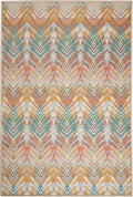 Dash & Albert Seneca Blue Machine Washable Rug, 7.5 X 9.5 Feet, Multicolored Graphic Pattern