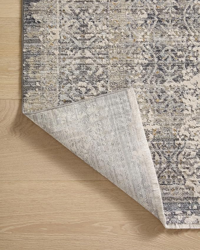 Loloi Amber Lewis Alie Collection ALE-04 Sky/Stone 2'-7'' x 10'-0'', .13'' Pile Height, Runner Rug