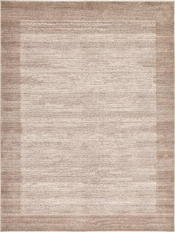 Rugs.com Angelica Collection Rug – 9' x 12' Beige Medium Rug Perfect for Living Rooms, Large Dining Rooms, Open Floorplans