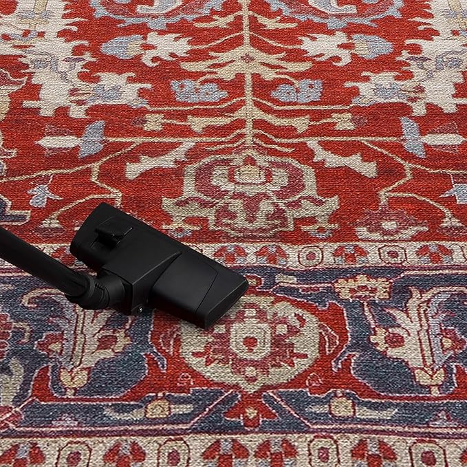 Keen Home Design 3x5 Rug - Machine Washable Entry Rug with Non-Slip Backing, Ideal for Enteryway, Kitchen, Bathroom, Laundry Room - Vintage, Easy Clean, Durable, Low Pile Rug - (3' x 5')