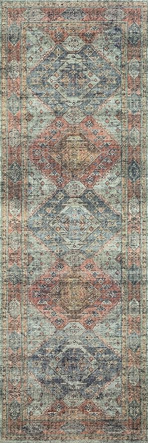 Loloi Skye Collection SKY-06 Apricot/Mist 8'-0" x 8'-0" Round Area Rug