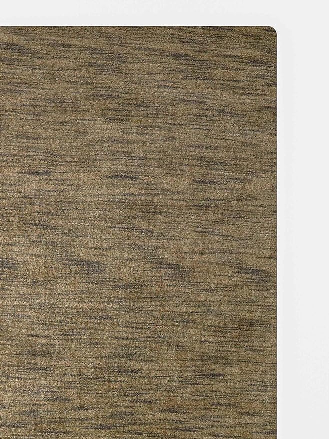 Rugsotic Carpets Hand Knotted Loom Wool 9'x12' Area Rug Solid Green L00111