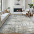 Bavni 5x7 Rug, Modern Machine Washable Rug Non-Slip, Soft Simple Lightweight Area Rug, Stain Resistant Rugs for Living Room, Bedroom, Dining Room, Granite Gray