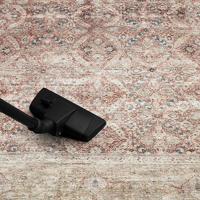 Keen Home Design 2x7 Rug - Machine Washable Runner Rug with Non-Slip Backing, Ideal for Hallway, Entryway, Kitchen, Laundry Room - Vintage, Easy Clean, Durable, Low Pile - (2'6" x 7')