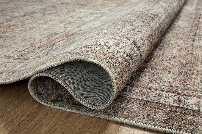 Loloi Chris Loves Julia Jules Collection JUL-09 Ink/Terracotta 9'-6'' x 14', .13" Pile Height, Area Rug