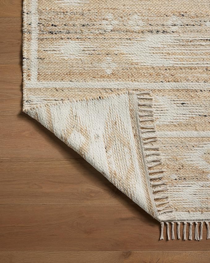 Loloi Angela Rose Rivers Collection RIV-04 Natural/Ivory 9'-3" x 13' Reversible Area Rug